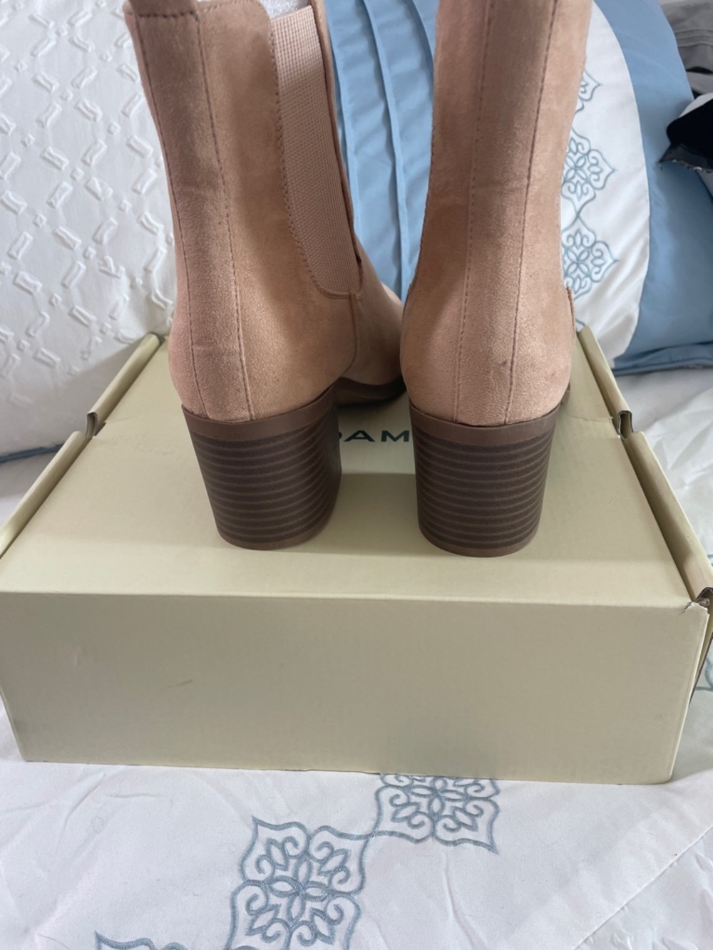 J. Adams Andi nude suede ankle boots - Picture 2 of 4